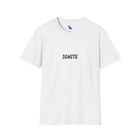 Ignite Skull T-Shirt — 'Ignite' Text & Flaming Skull 'LIT' Graphic Printify
