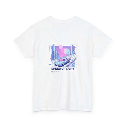 Speed of Light Tee — Retro Futuristic Car Graphic T-Shirt Printify