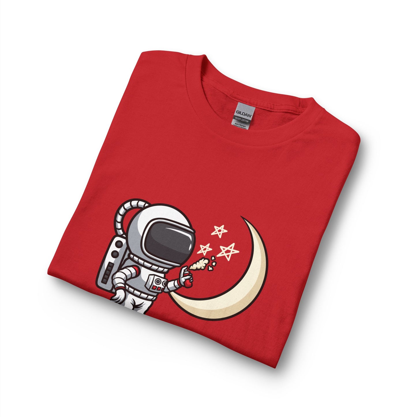 Astronaut & Moon Long Sleeve Tee — Cute Space Explorer Graphic T-shirt Printify