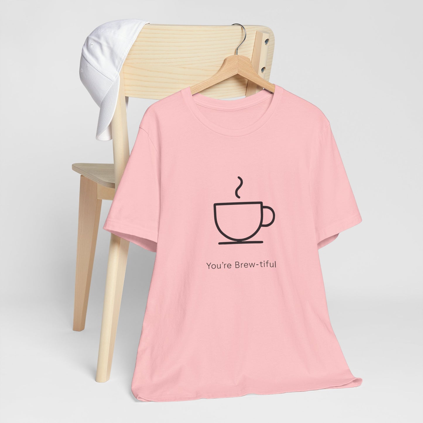 Coffee Tee - "You're Brew-tiful" Minimalist Coffee Cup Graphic T-Shirt Printify