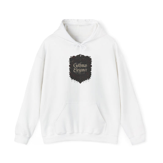Christmas Elegance Hoodie — Festive Script Holiday Pullover Hoodie Printify