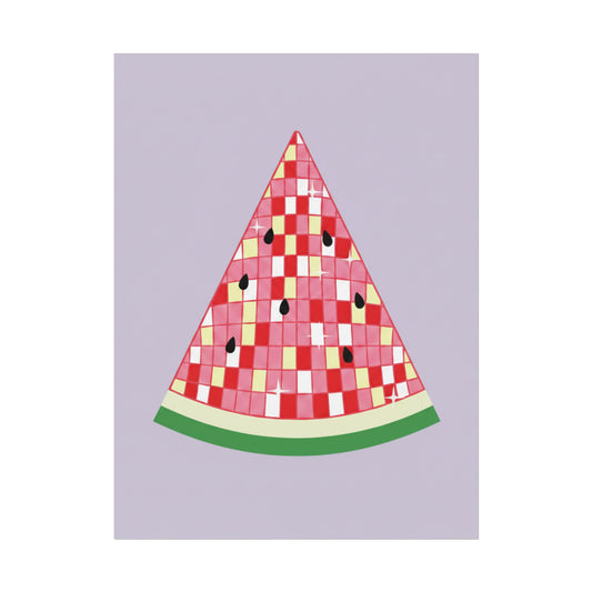 Watermelon Patchwork Wall Art Poster — Rolled Print Poster Printify