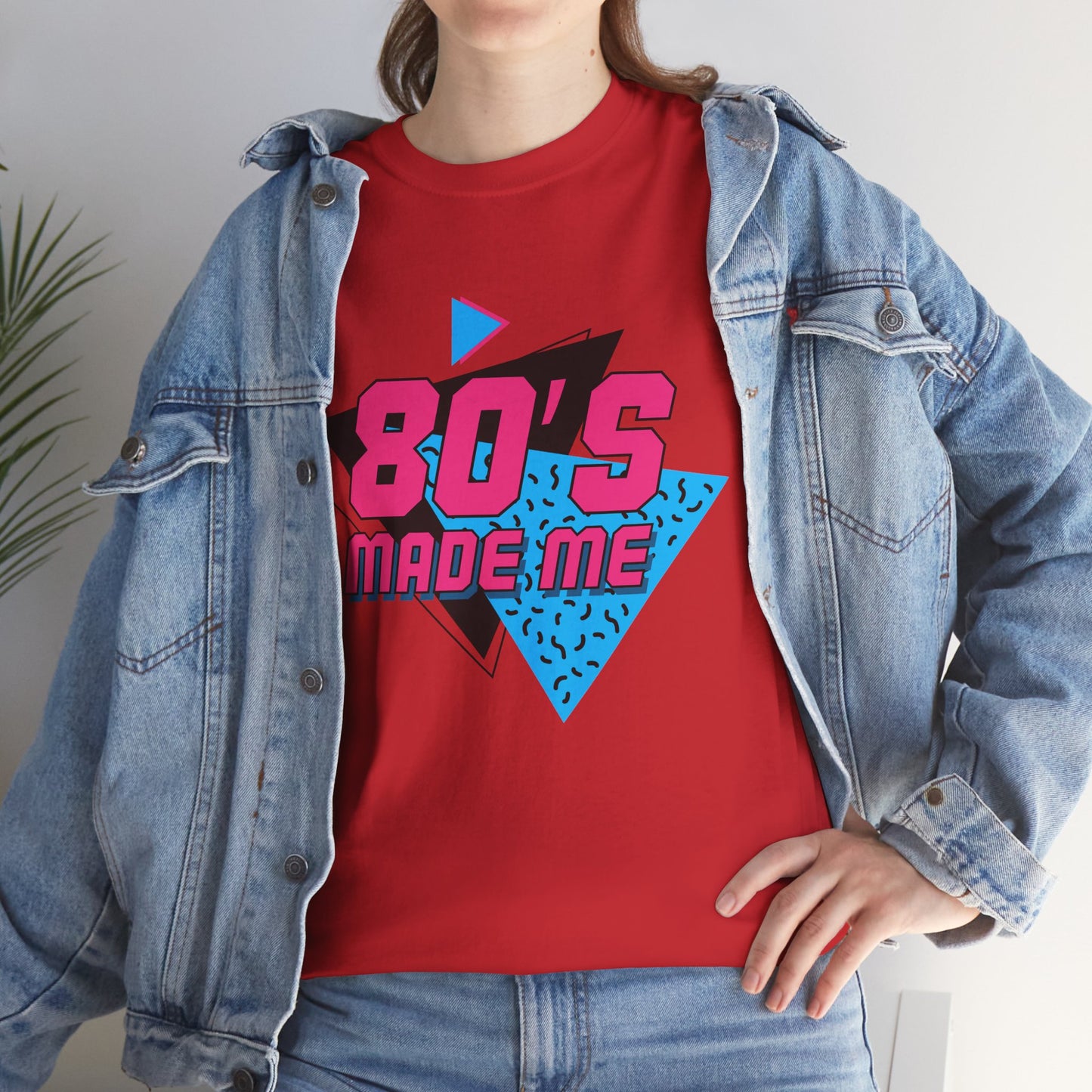 80's Made Me T-Shirt — Retro 1980s Neon Vintage Graphic Tee Printify