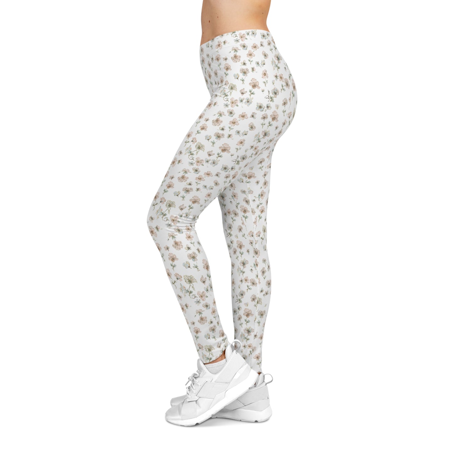 Floral Ditsy Print Leggings — Women's Casual All-Over Pattern