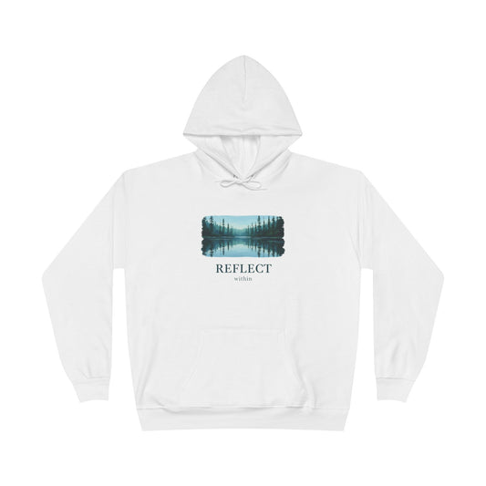 Reflect Lake Hoodie — Tranquil Forest Landscape Pullover Printify