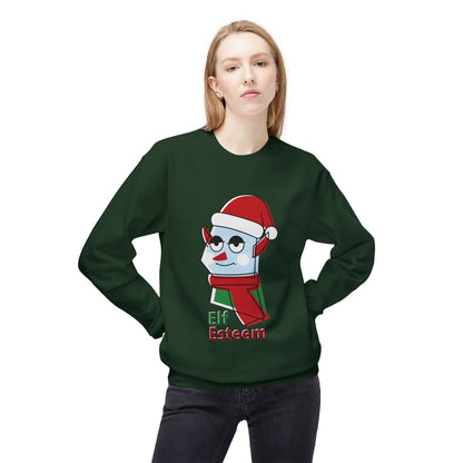 Elf Esteem Crewneck Sweatshirt — Funny Retro Holiday Christmas Sweater Printify