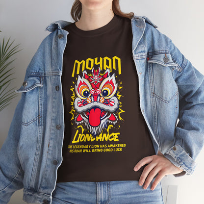 Lion Dance T-Shirt — 'Moyan' Colorful Chinese Lion Mask Graphic Tee Printify