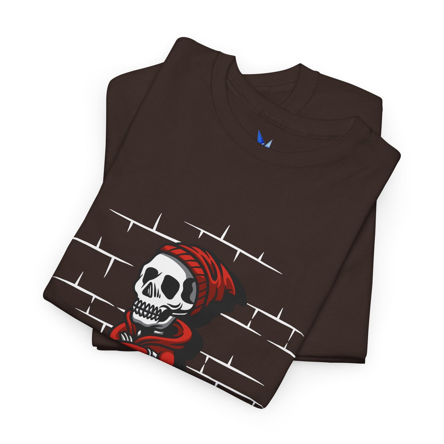 Skeleton Against the Wall T-Shirt Printify