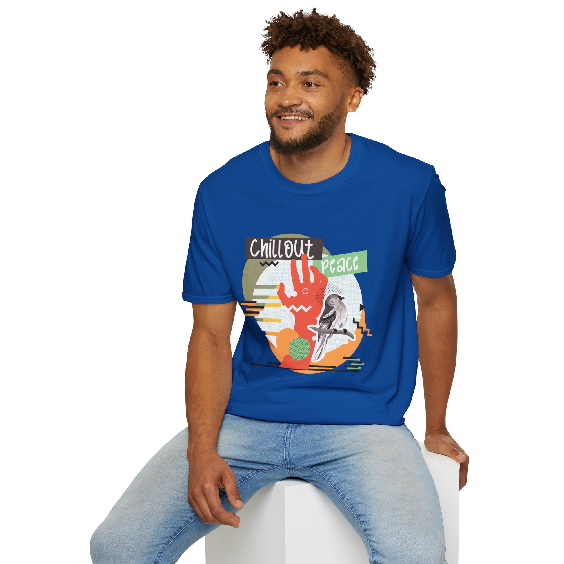 Chill Out Peace Graphic T-Shirt — Retro Surf Vibe Tee Printify