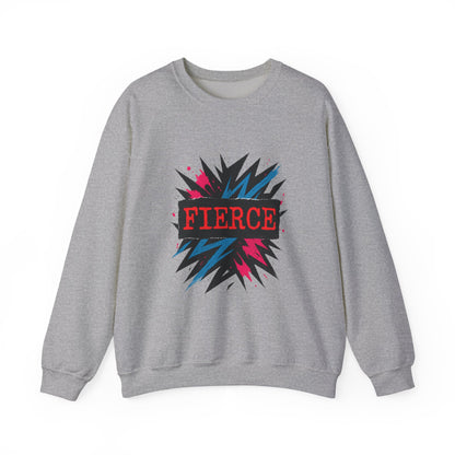 Fierce Graphic Sweatshirt — Bold Retro Explosion Crewneck Printify