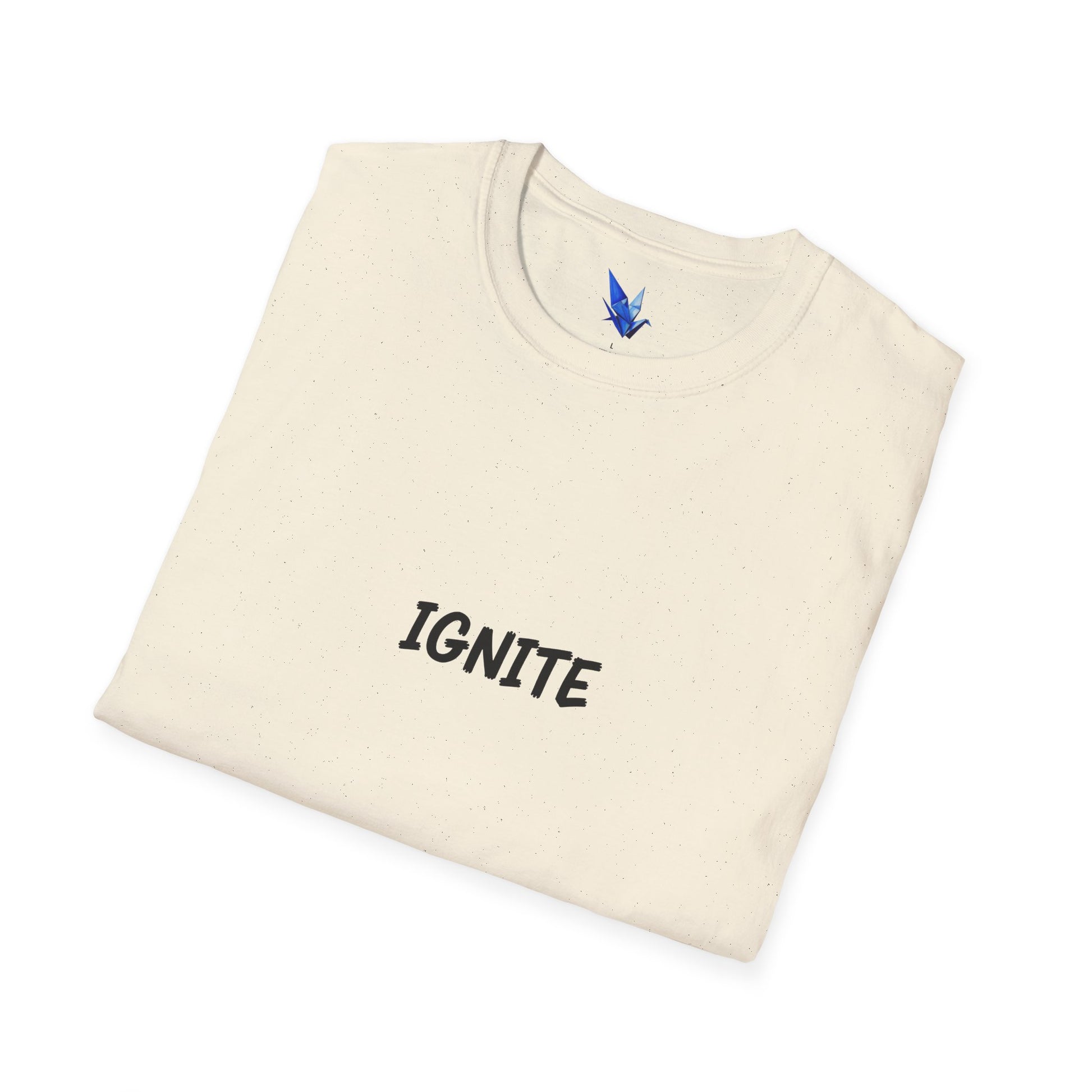 Ignite Skull T-Shirt — 'Ignite' Text & Flaming Skull 'LIT' Graphic Printify
