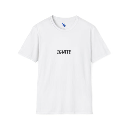 Ignite Skull T-Shirt — 'Ignite' Text & Flaming Skull 'LIT' Graphic Printify