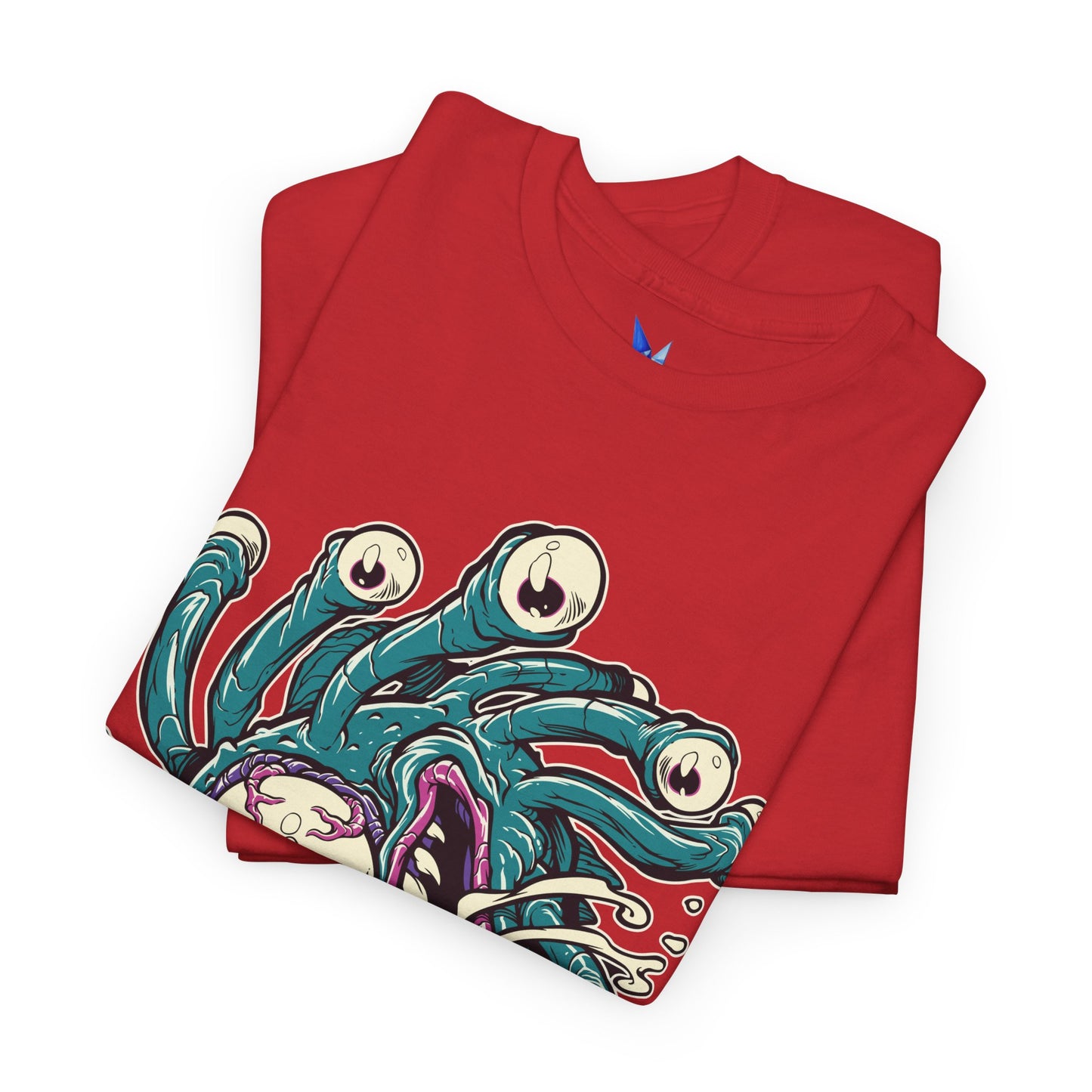 Eye Monster Graphic Tee — Retro Horror Tentacle Skull Shirt Printify