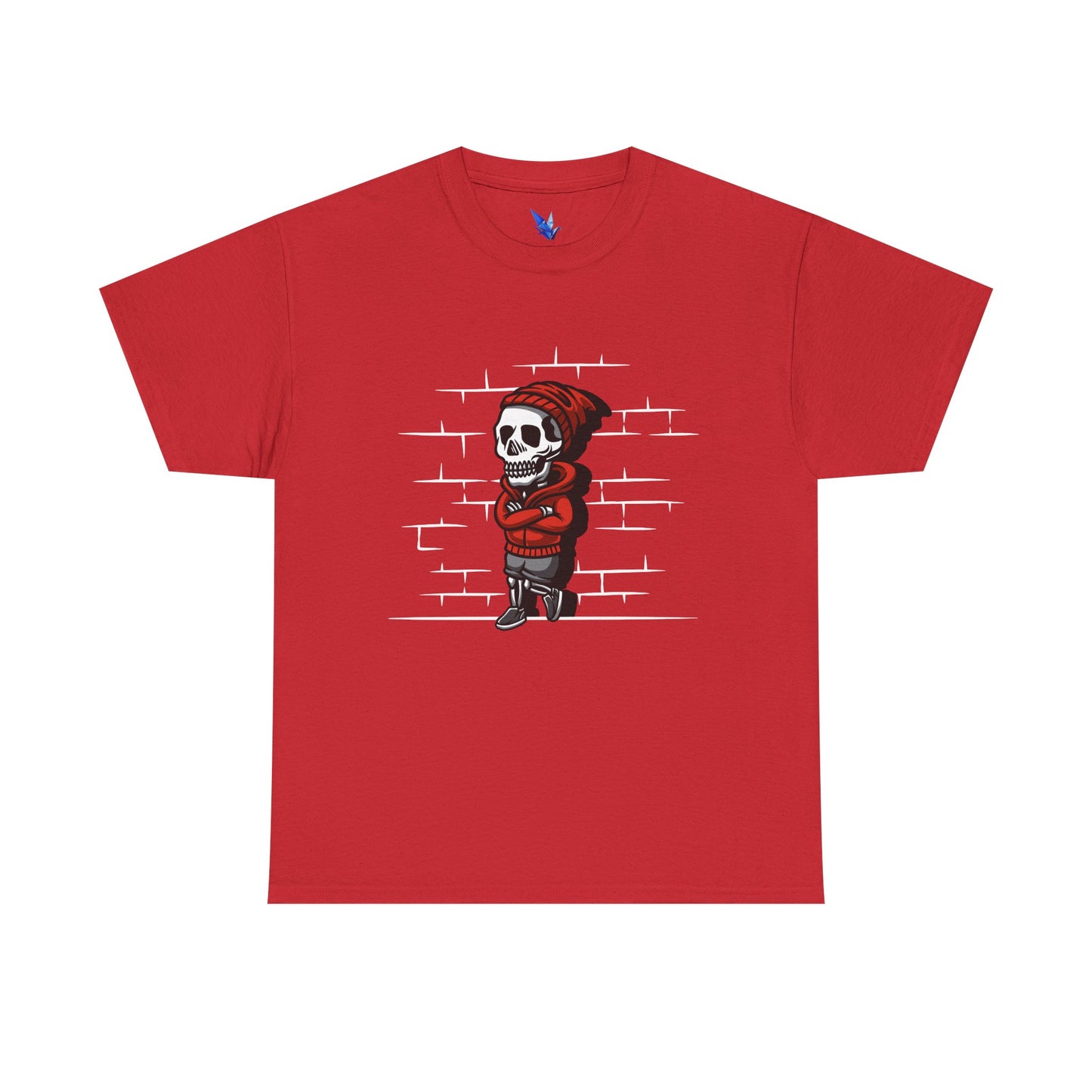 Skeleton Against the Wall T-Shirt Printify