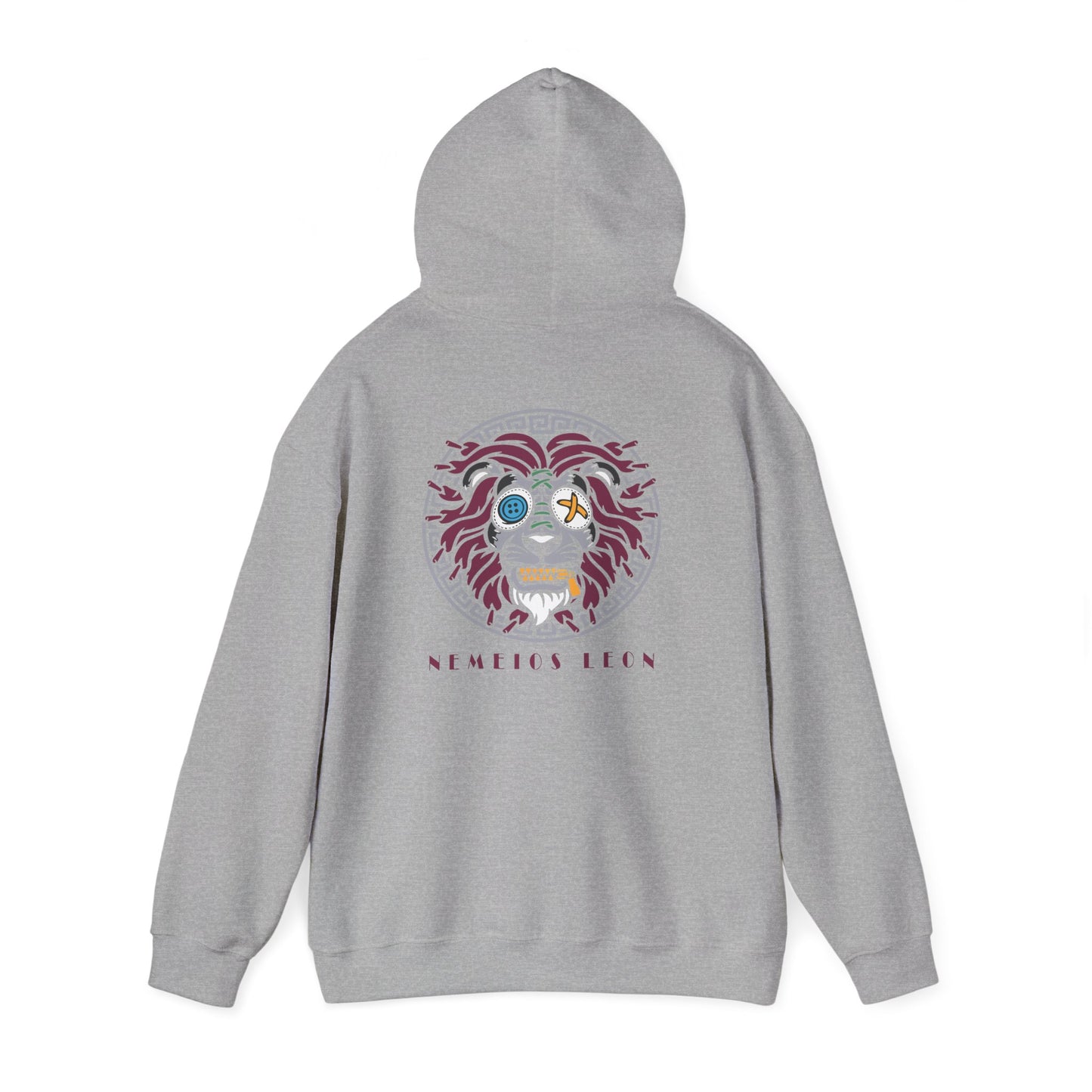 Lion Tech Skull Hoodie — Nemeios Leon Graphic Pullover Printify