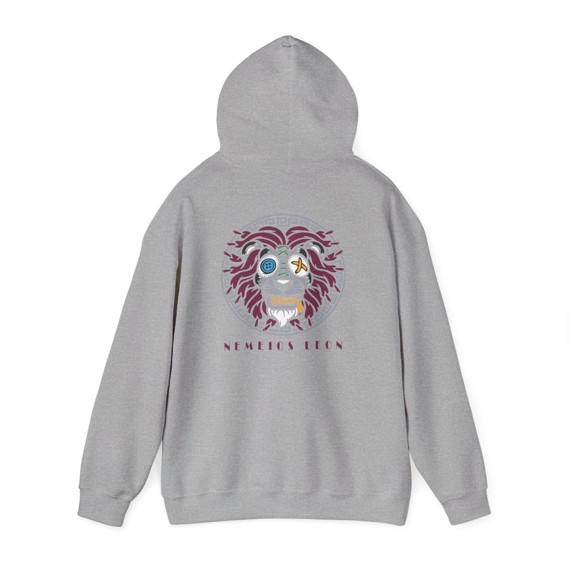 Lion Tech Skull Hoodie — Nemeios Leon Graphic Pullover Printify
