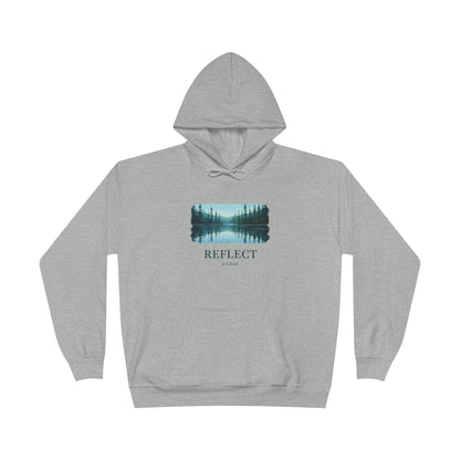 Reflect Lake Hoodie — Tranquil Forest Landscape Pullover Printify