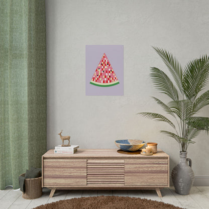 Watermelon Patchwork Wall Art Poster — Rolled Print Poster Printify