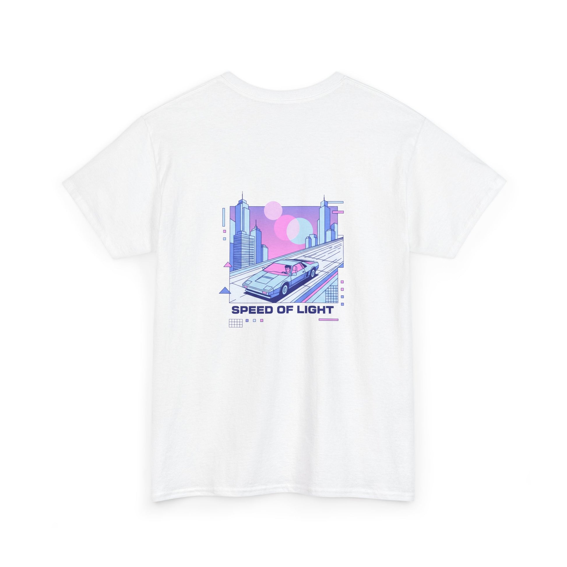 Speed of Light Tee — Retro Futuristic Car Graphic T-Shirt Printify