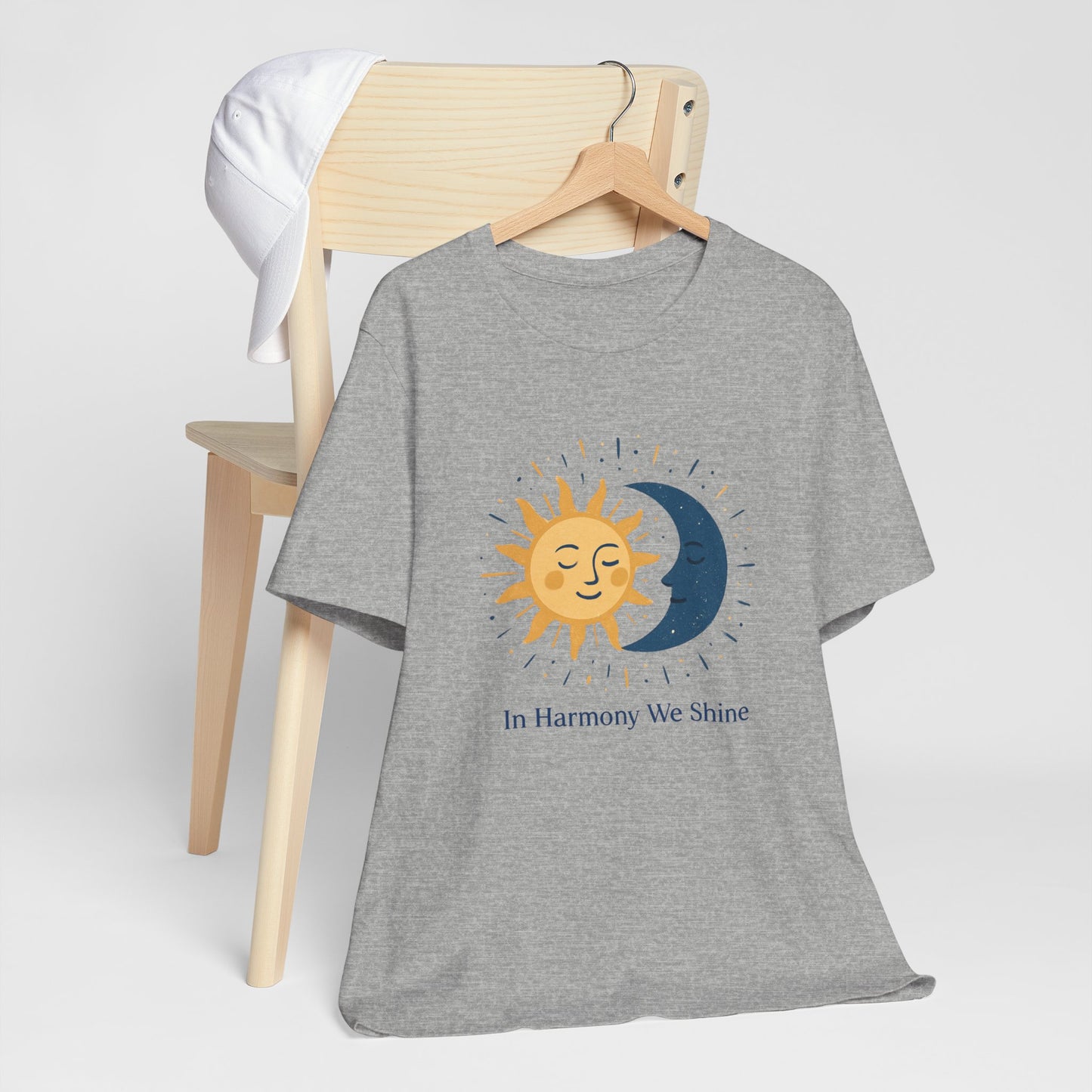 Sun & Moon Harmony Tee — "In Harmony We Shine" Graphic T-Shirt Printify