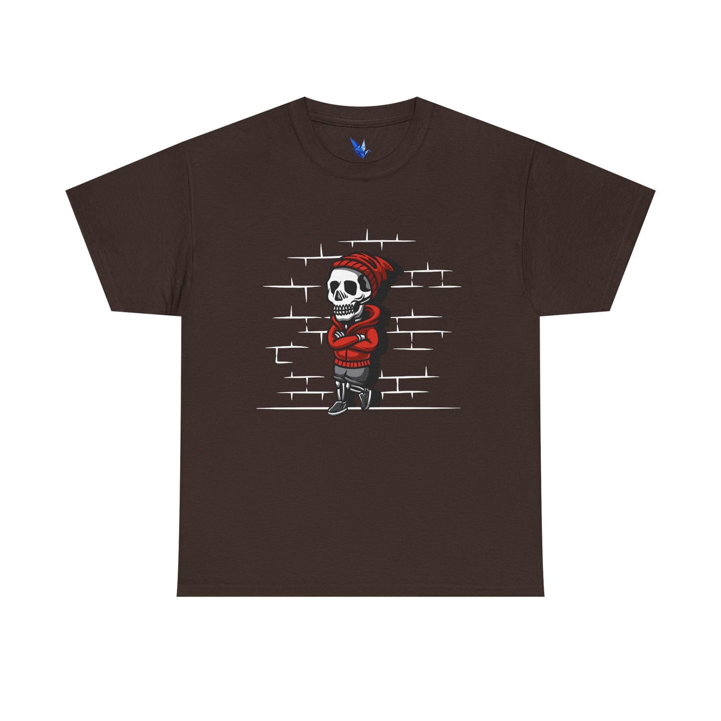Skeleton Against the Wall T-Shirt Printify