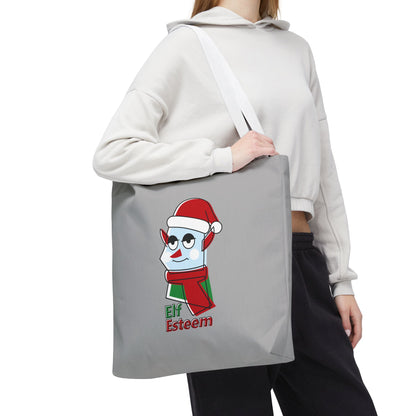 Elf Esteem Christmas Tote Bag – Cute Santa Elf Holiday Tote Printify