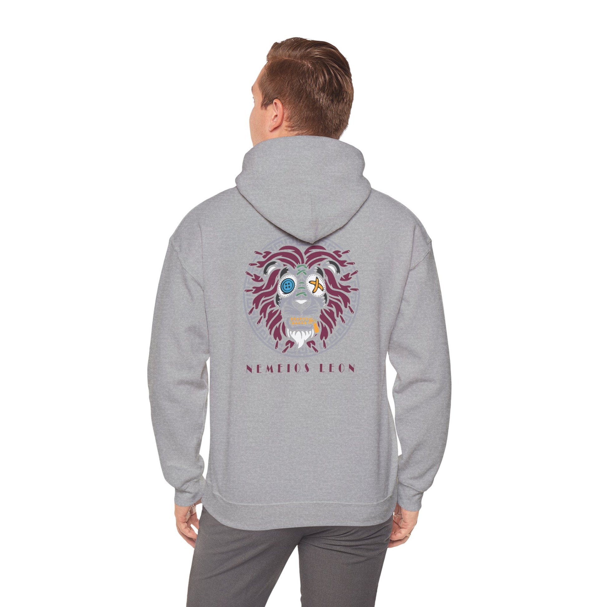 Lion Tech Skull Hoodie — Nemeios Leon Graphic Pullover Printify