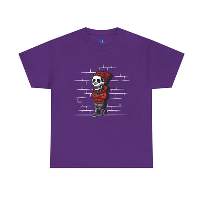 Skeleton Against the Wall T-Shirt Printify