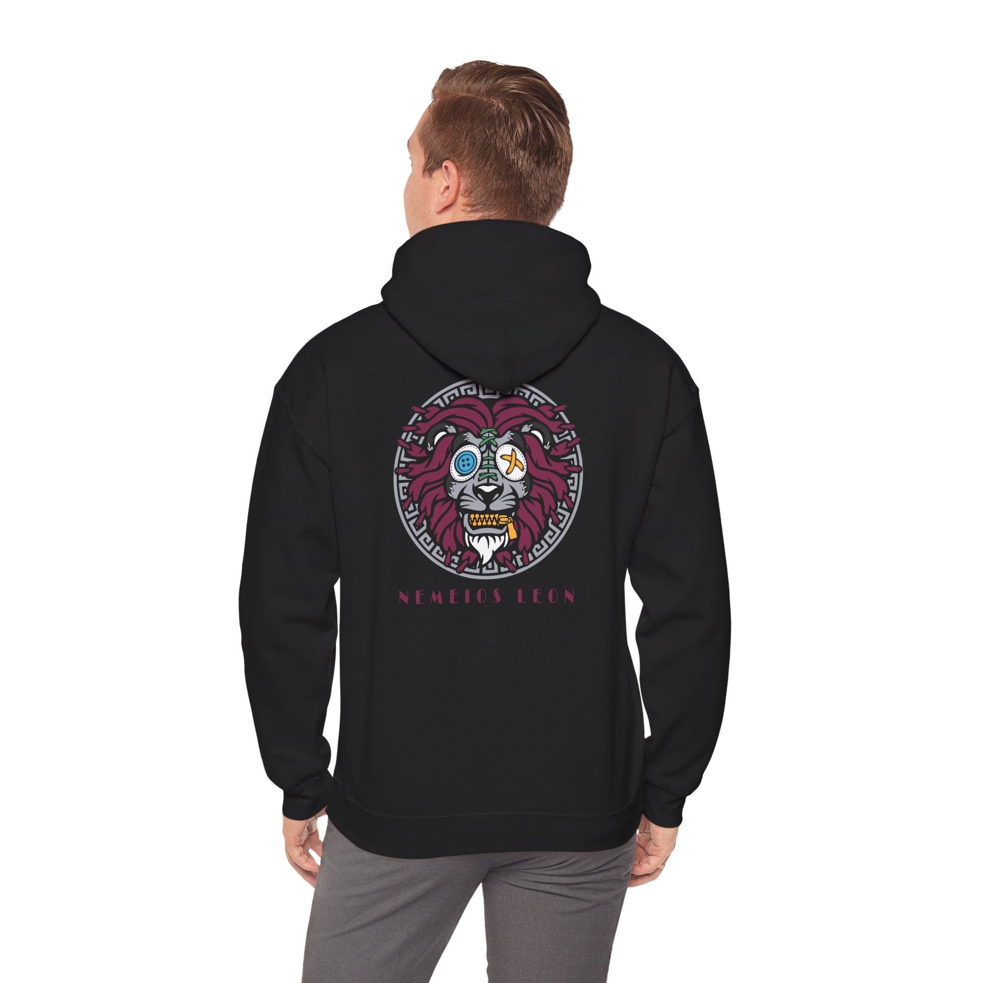 Lion Tech Skull Hoodie — Nemeios Leon Graphic Pullover Printify