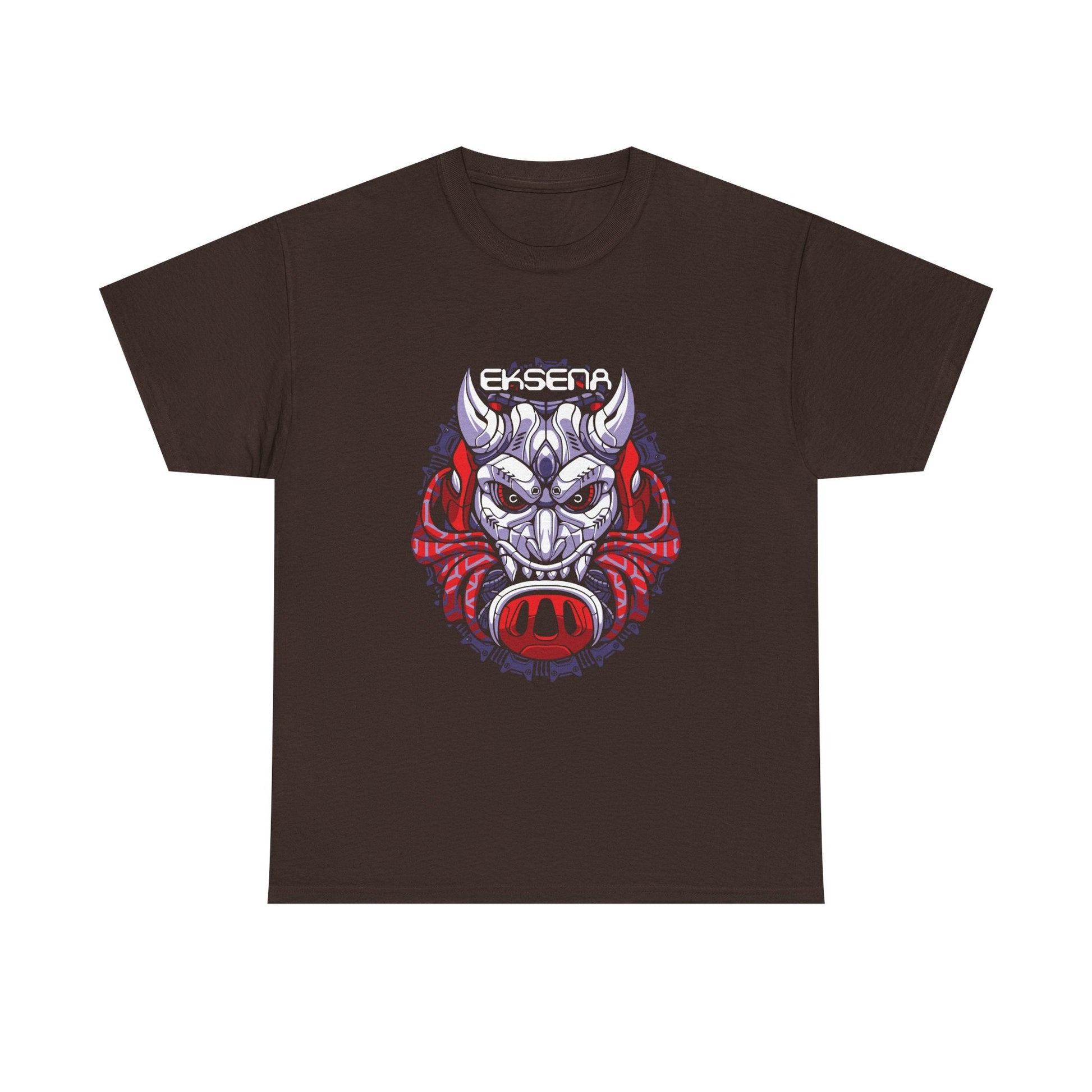 Demon Boar Graphic Tee — "EKSETA" Skull Mask Gaming Shirt Printify