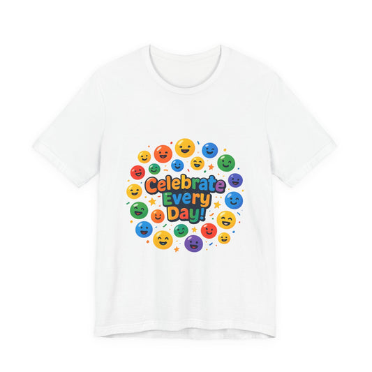 Celebrate Every Day! Emoji Smile T-shirt Printify