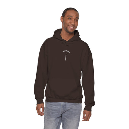 Sword Crest Hoodie — Gothic Floral Sword Graphic Printify