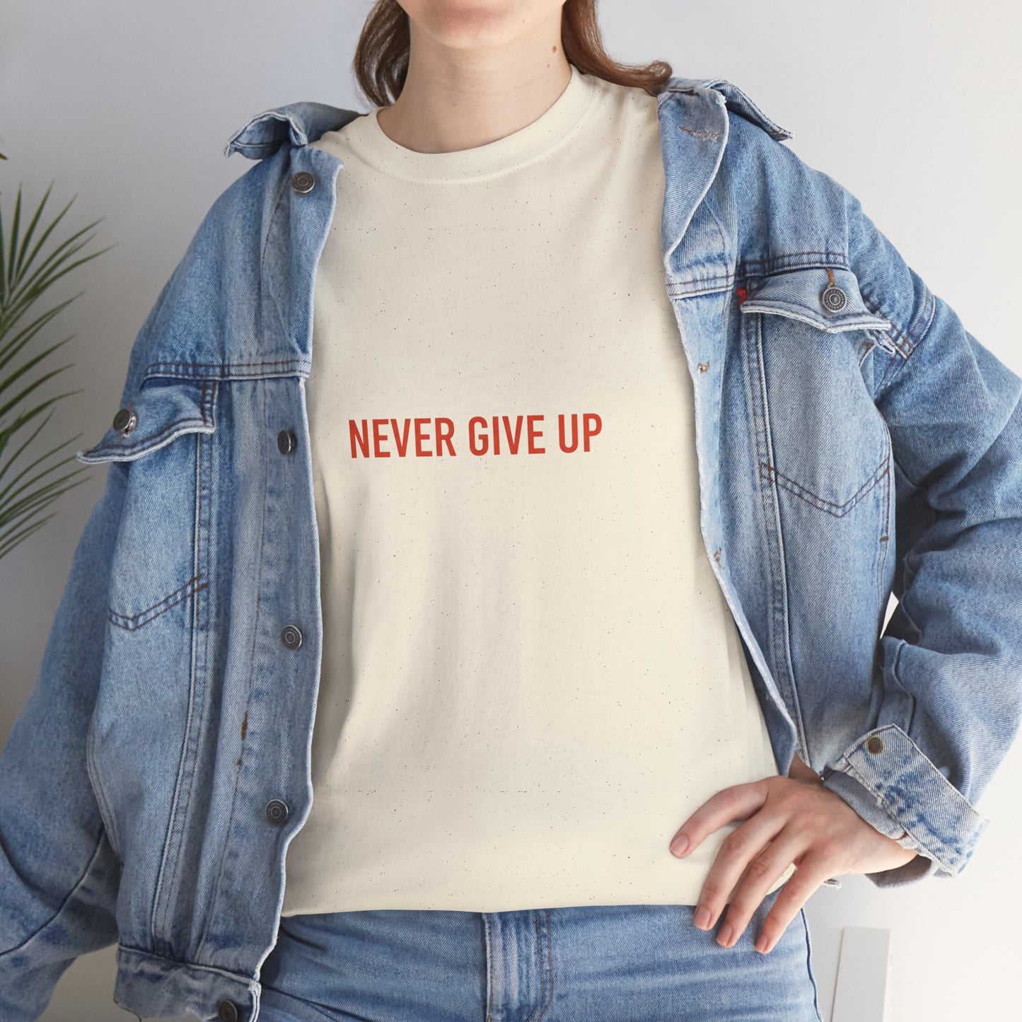 Never Give Up Daruma T-Shirt — Inspirational Japanese Lucky Doll Tee Printify