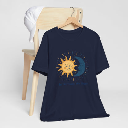 Sun & Moon Harmony Tee — "In Harmony We Shine" Graphic T-Shirt Printify
