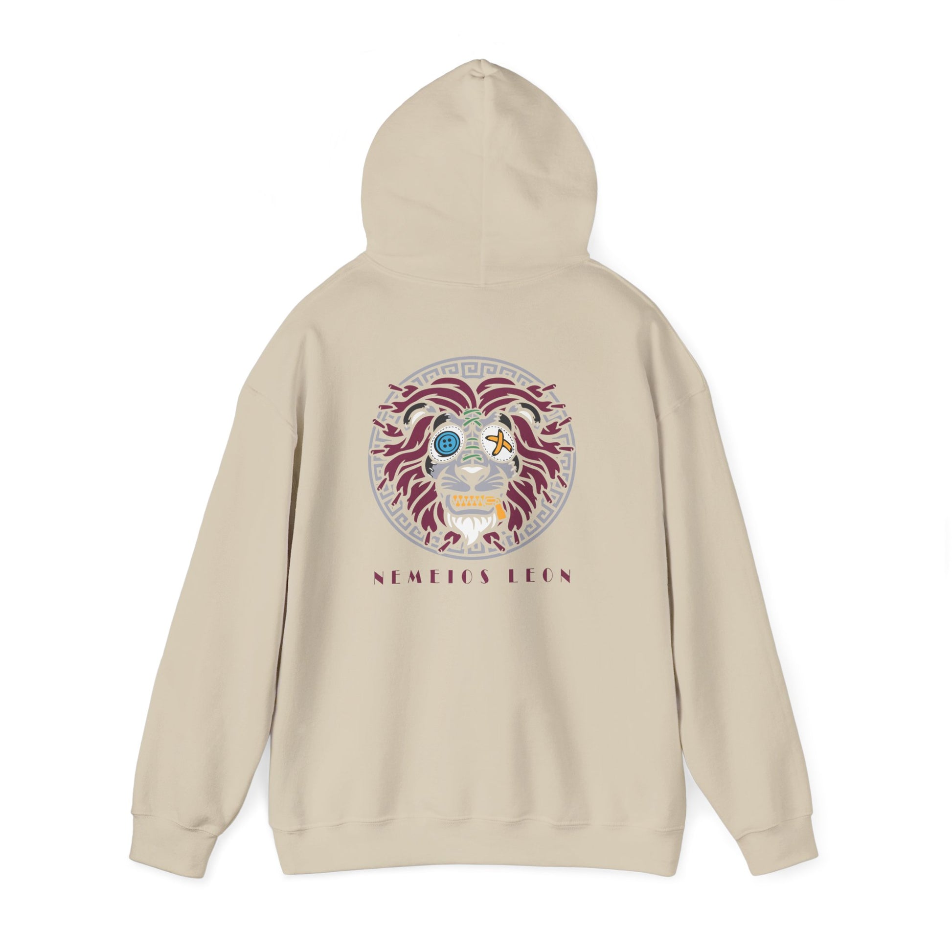 Lion Tech Skull Hoodie — Nemeios Leon Graphic Pullover Printify