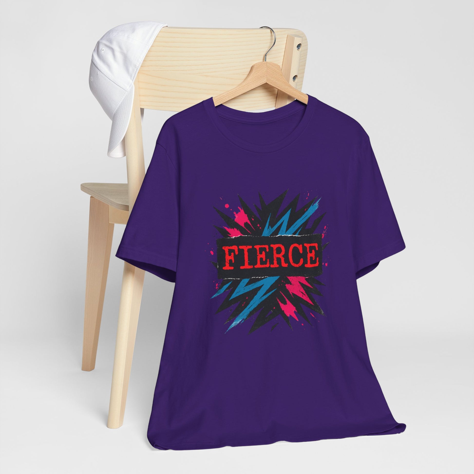Fierce Graphic Tee — Bold Lightning Burst Design T-Shirt Printify