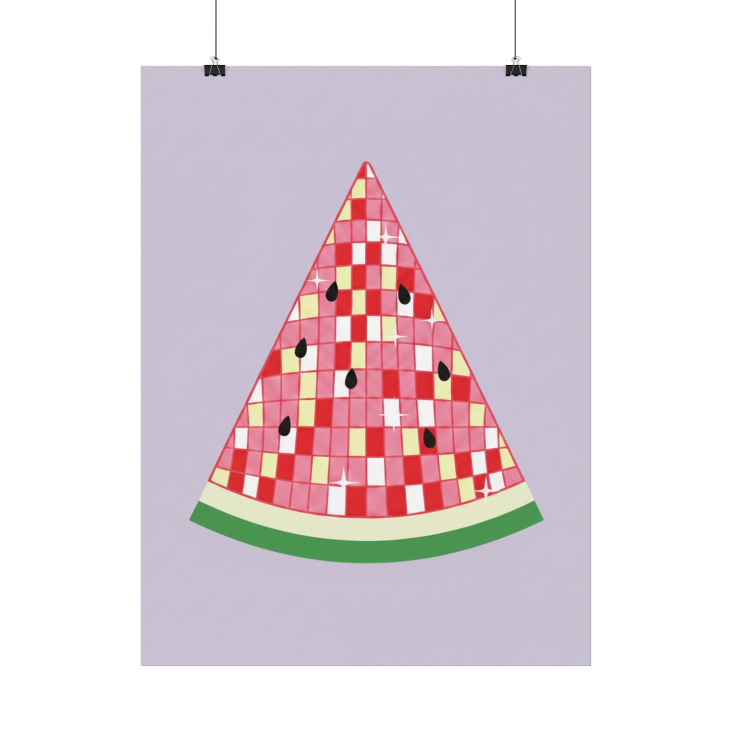 Watermelon Patchwork Wall Art Poster — Rolled Print Poster Printify