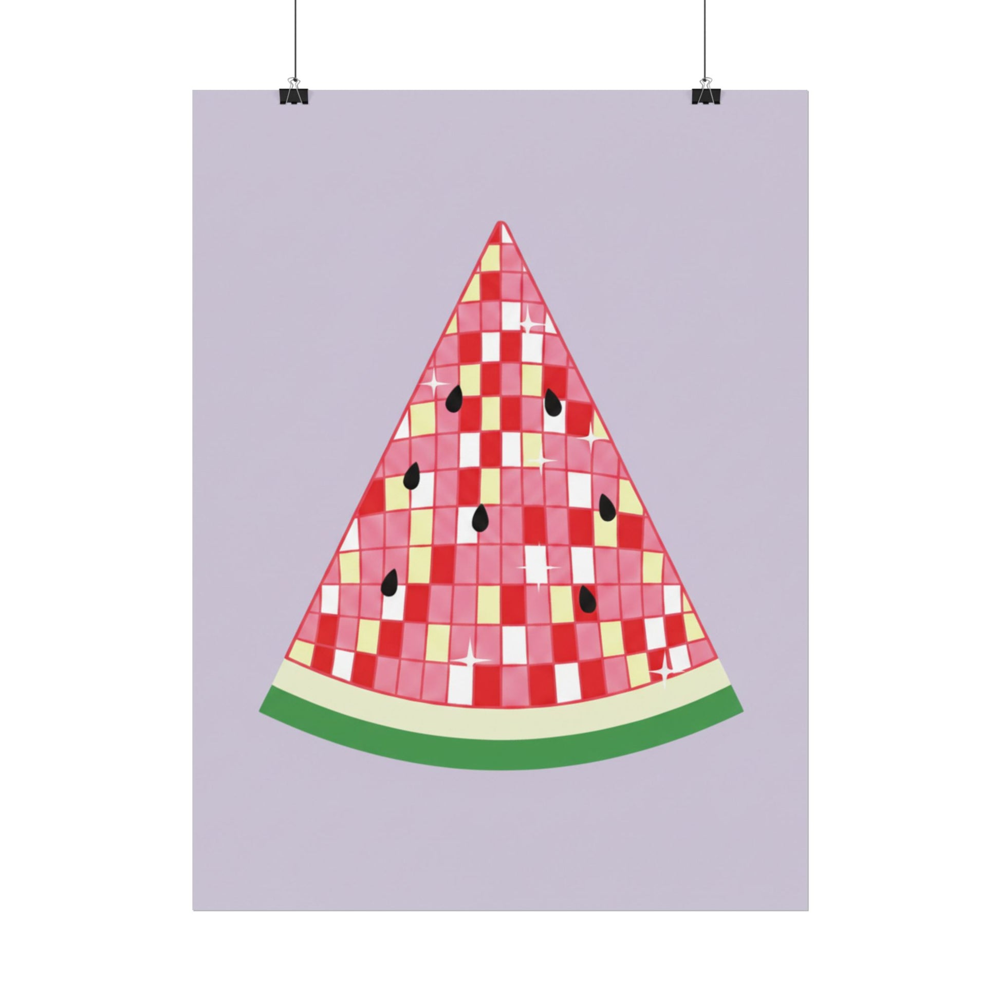 Watermelon Patchwork Wall Art Poster — Rolled Print Poster Printify