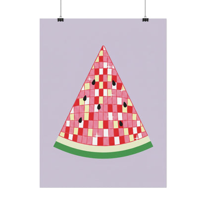 Watermelon Patchwork Wall Art Poster — Rolled Print Poster Printify