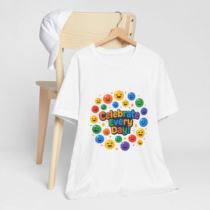 Celebrate Every Day! Emoji Smile T-shirt Printify