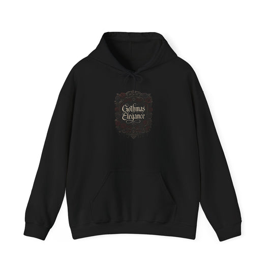 Christmas Elegance Hoodie — Festive Script Holiday Pullover Hoodie Printify