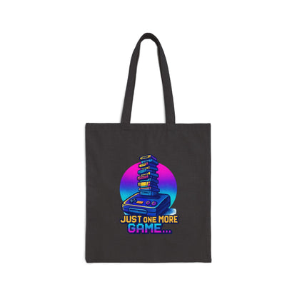 Retro Gamer Tote Bag — "Just One More Game" Canvas Tote Printify