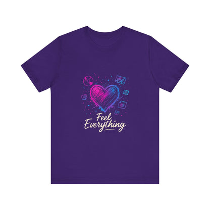 Heart Sketch Tee – Pastel Watercolor Heart "Everything" Graphic T-Shirt Printify