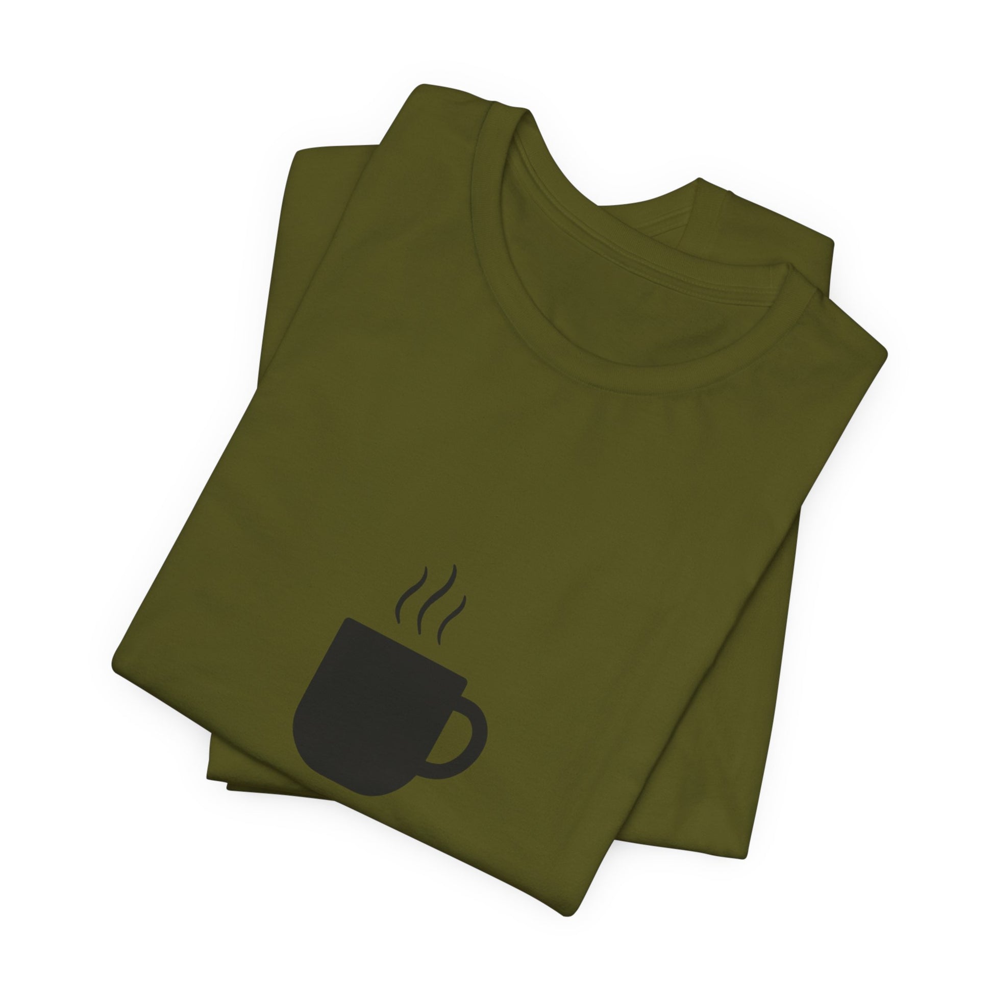 Coffee Tee — "Just One More..." Minimalist Coffee T-Shirt