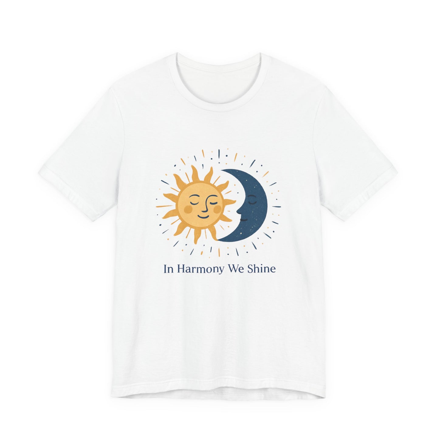 Sun & Moon Harmony Tee — "In Harmony We Shine" Graphic T-Shirt Printify