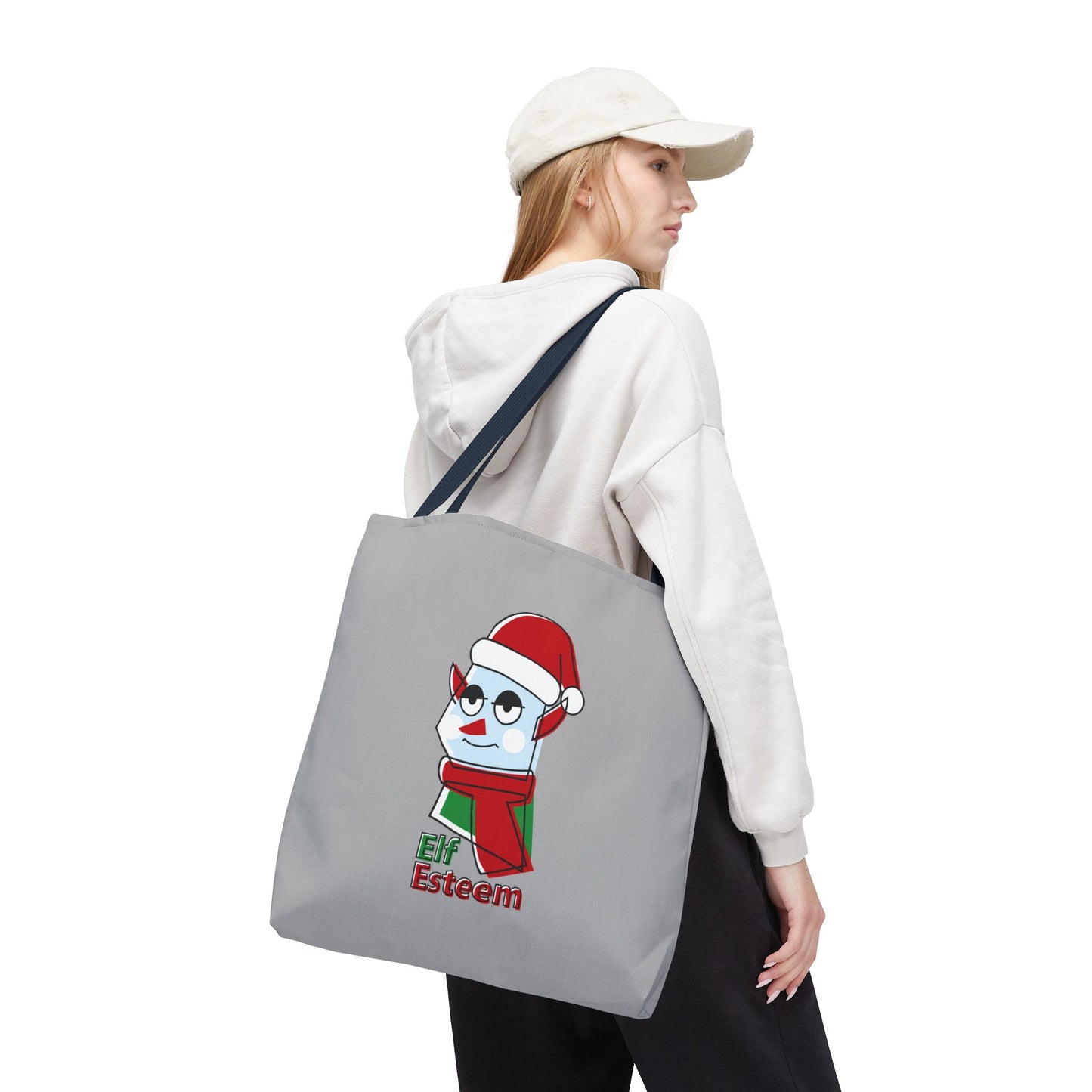 Elf Esteem Christmas Tote Bag – Cute Santa Elf Holiday Tote Printify