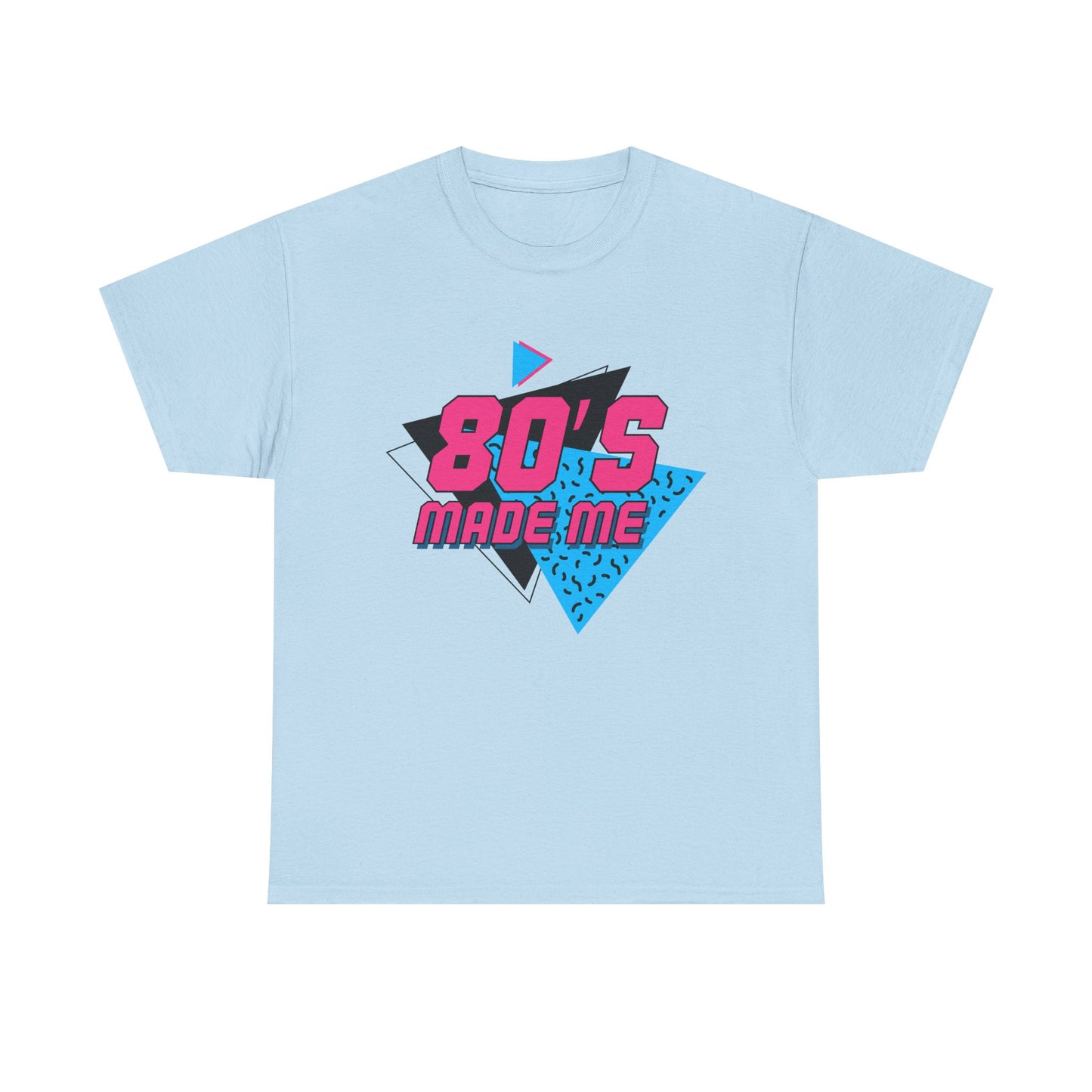 80's Made Me T-Shirt — Retro 1980s Neon Vintage Graphic Tee Printify