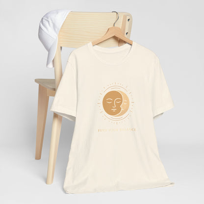 Sun & Moon Minimalist Tee — Celestial Face Graphic T-Shirt Printify