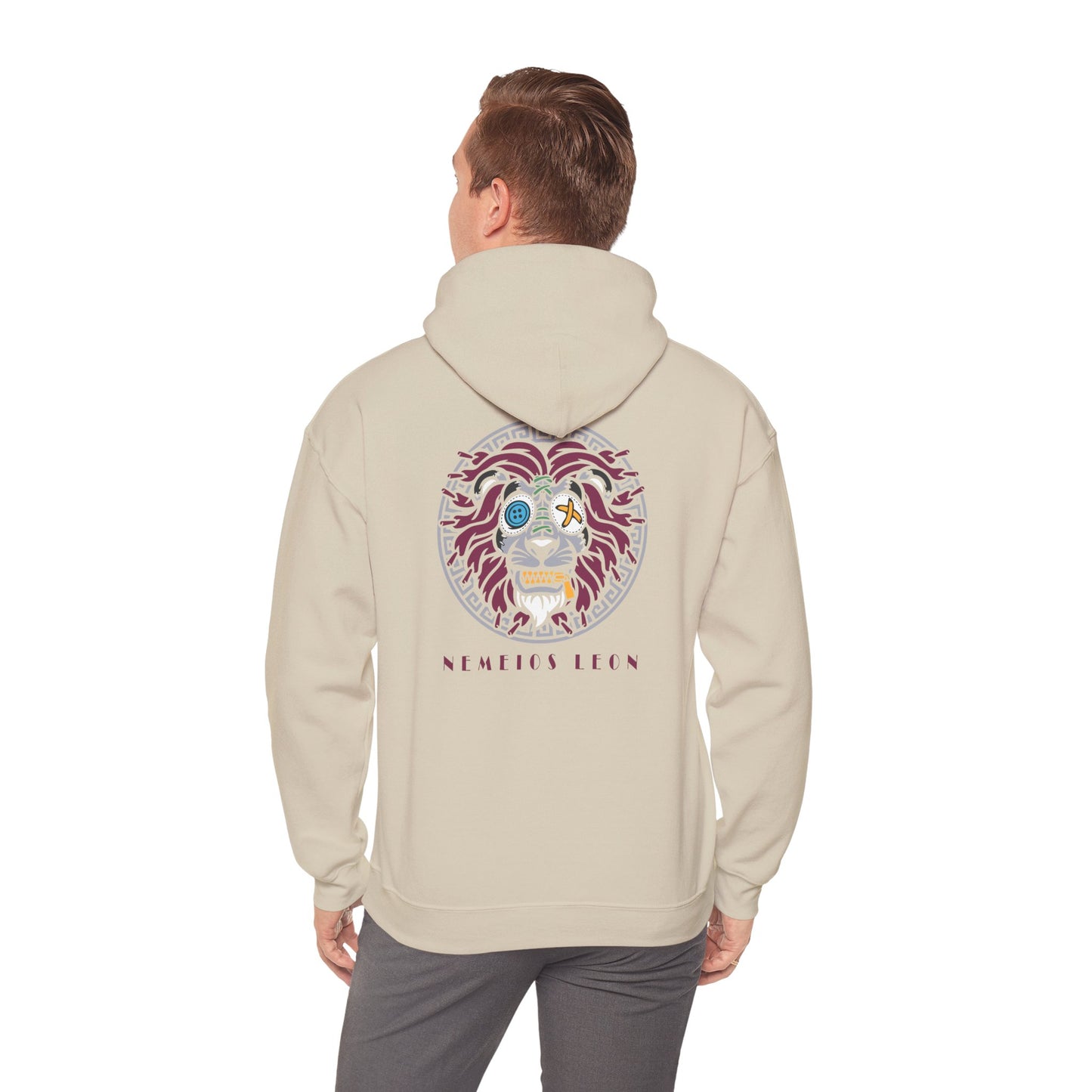 Lion Tech Skull Hoodie — Nemeios Leon Graphic Pullover Printify