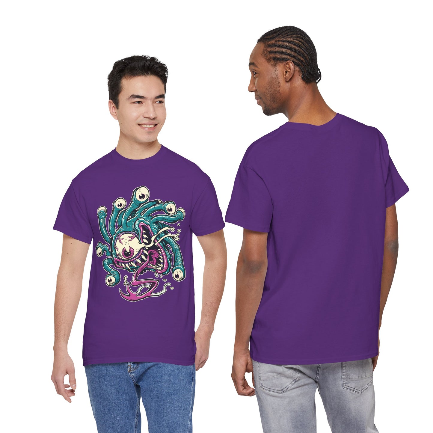 Eye Monster Graphic Tee — Retro Horror Tentacle Skull Shirt Printify